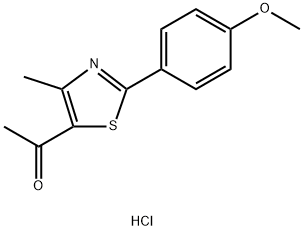 1-[2-(4-methoxyphenyl)-4-methyl-1,3-thiazol-5-yl]ethan-1-one hydrochloride Struktur