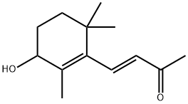 3-Buten-2-one, 4-(3-hydroxy-2,6,6-trimethyl-1-cyclohexen-1-yl)-, (E)- Struktur