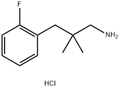 3-(2-Fluorophenyl)-2,2-dimethylpropan-1-amine hydrochloride Struktur