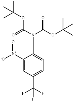 N,N-Bis-Boc-2-Nitro-4-trifluoromethyl-phenylamine Struktur