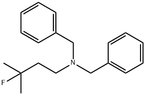 N,N-dibenzyl-3-fluoro-3-methylbutan-1-amine Struktur