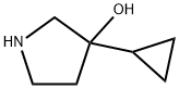 3-Cyclopropyl-pyrrolidin-3-ol Struktur