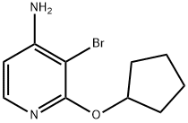 3-Bromo-2-cyclopentyloxy-pyridin-4-ylamine Struktur