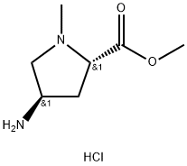 methyl (4R)-4-amino-1-methyl-L-prolinate dihydrochloride Struktur