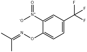 Propan-2-one O-(2-nitro-4-trifluoromethyl-phenyl)-oxime Struktur