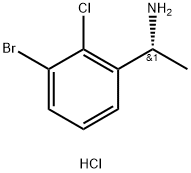 (1R)-1-(3-BROMO-2-CHLOROPHENYL)ETHYLAMINE HYDROCHLORIDE Struktur