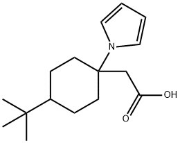 (4-tert-Butyl-1-pyrrol-1-yl-cyclohexyl)-acetic acid Struktur