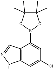 6-Chloro-4-(4,4,5,5-tetramethyl-1,3,2-dioxaborolan-2-yl)-1H-indazole Struktur