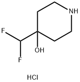 4-(difluoromethyl)piperidin-4-ol hydrochloride Struktur