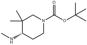 (S)-TERT-BUTYL 3,3-DIMETHYL-4-(METHYLAMINO)PIPERIDINE-1-CARBOXYLATE Struktur