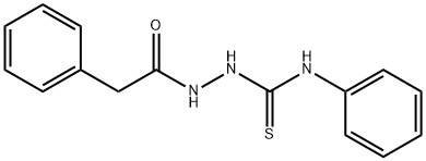 (Z)-N-phenyl-N-(2-phenylacetyl)carbamohydrazonothioic acid Struktur