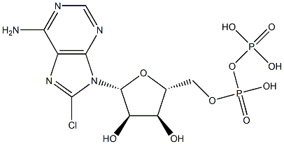 Adenosine 5'-(trihydrogen diphosphate), 8-chloro- Struktur