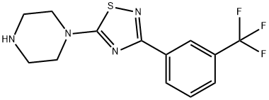 1-{3-[3-(trifluoromethyl)phenyl]-1,2,4-thiadiazol-5-yl}piperazine Struktur