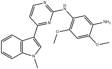 1,3-Benzenediamine, 4,6-dimethoxy-N1-[4-(1-methyl-1H-indol-3-yl)-2-pyrimidinyl]- Struktur