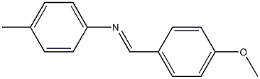 Benzenamine, N-[(4-methoxyphenyl)methylene]-4-methyl-, (E)- Struktur