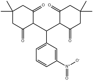 3-hydroxy-2-((2-hydroxy-4,4-dimethyl-6-oxo-1-cyclohexen-1-yl){3-nitrophenyl}methyl)-5,5-dimethyl-2-cyclohexen-1-one Struktur