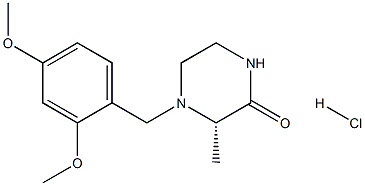 (S)-4-(2,4-Dimethoxybenzyl)-3-methylpiperazin-2-one hydrochloride Struktur