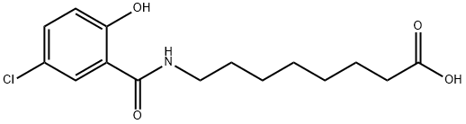 Octanoic acid, 8-[(5-chloro-2-hydroxybenzoyl)amino]- Struktur