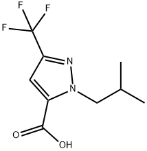 1-isobutyl-3-(trifluoromethyl)-1H-pyrazole-5-carboxylic acid Struktur