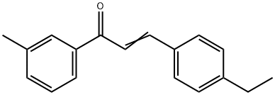 (2E)-3-(4-ethylphenyl)-1-(3-methylphenyl)prop-2-en-1-one Struktur