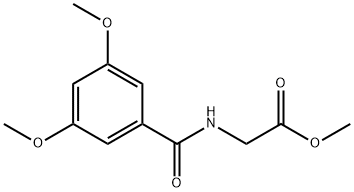 methyl 2-[(3,5-dimethoxybenzoyl)amino]acetate Struktur