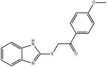 2-((1H-benzo[d]imidazol-2-yl)thio)-1-(4-methoxyphenyl)ethan-1-one Struktur