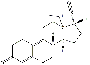 18,19-Dinorpregna-4,9-dien-20-yn-3-one,13-ethyl-17-hydroxy-, (17a)- (9CI) Struktur