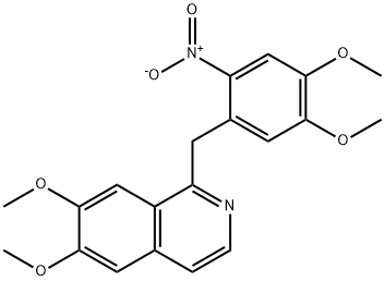 Isoquinoline,1-[(4,5-dimethoxy-2-nitrophenyl)methyl]-6,7-dimethoxy- Struktur