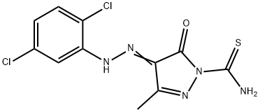 1H-Pyrazole-1-carbothioamide,4-[2-(2,5-dichlorophenyl)hydrazinylidene]-4,5-dihydro-3-methyl-5-oxo- Struktur