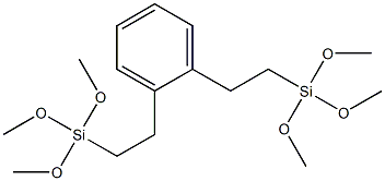 bis(trimethoxysilylethyl)benzene Struktur