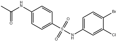 N-(4-{[(4-bromo-3-chlorophenyl)amino]sulfonyl}phenyl)acetamide Struktur