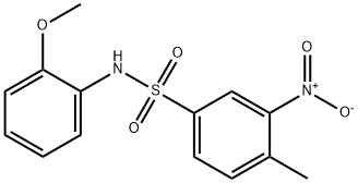 N-(2-methoxyphenyl)-4-methyl-3-nitrobenzenesulfonamide Struktur