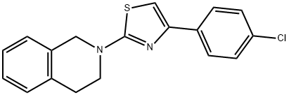 2-[4-(4-Chloro-phenyl)-thiazol-2-yl]-1,2,3,4-tetrahydro-isoquinoline Struktur