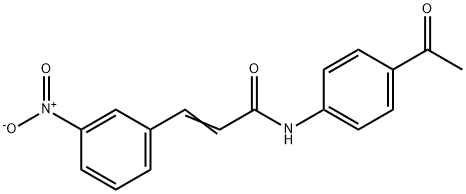 N-(4-acetylphenyl)-3-(3-nitrophenyl)acrylamide Struktur