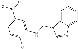 N-(benzotriazol-1-ylmethyl)-2-chloro-5-nitroaniline Struktur