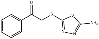 2-[(5-amino-1,3,4-thiadiazol-2-yl)sulfanyl]-1-phenylethan-1-one Struktur