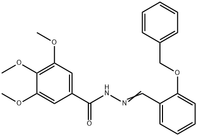 N'-[2-(benzyloxy)benzylidene]-3,4,5-trimethoxybenzohydrazide Struktur