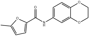 N-(2,3-dihydro-1,4-benzodioxin-6-yl)-5-methylfuran-2-carboxamide Struktur