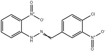 1-(4-chloro-3-nitrobenzylidene)-2-(2-nitrophenyl)hydrazine Struktur