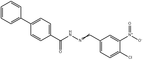 N'-(4-chloro-3-nitrobenzylidene)-4-biphenylcarbohydrazide Struktur