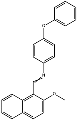 N-[(2-methoxy-1-naphthyl)methylene]-4-phenoxyaniline Struktur