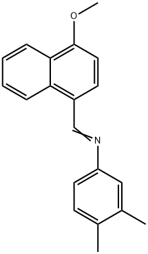 N-[(4-methoxy-1-naphthyl)methylene]-3,4-dimethylaniline Struktur