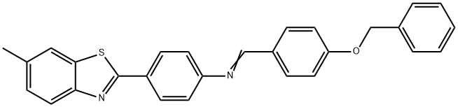 N-[4-(benzyloxy)benzylidene]-4-(6-methyl-1,3-benzothiazol-2-yl)aniline Struktur