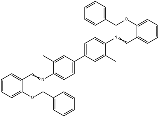 N,N'-bis[2-(benzyloxy)benzylidene]-3,3'-dimethyl-4,4'-biphenyldiamine Struktur