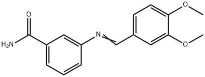 3-[(3,4-dimethoxybenzylidene)amino]benzamide Struktur