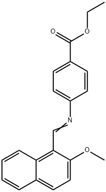 ethyl 4-{[(2-methoxy-1-naphthyl)methylene]amino}benzoate Struktur