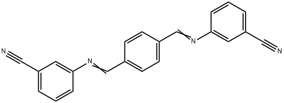 3,3'-[1,4-phenylenebis(methylylidenenitrilo)]dibenzonitrile Struktur