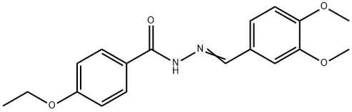 N'-(3,4-dimethoxybenzylidene)-4-ethoxybenzohydrazide Struktur