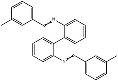 N,N'-bis(3-methylbenzylidene)-2,2'-biphenyldiamine Struktur