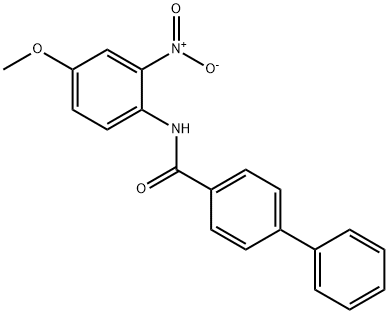 N-(4-methoxy-2-nitrophenyl)-4-biphenylcarboxamide Struktur